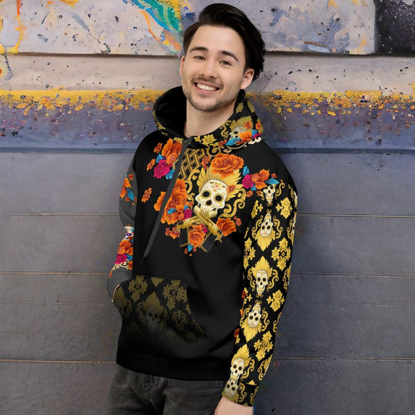 "Santa Muerte Narcos Hoodie showcasing powerful spiritual symbolism"